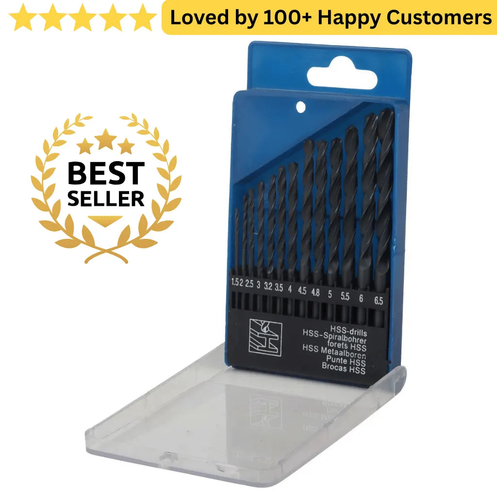 Reliable Drill Bit Set for Aluminium Profiles High-Speed Steel (HSS)