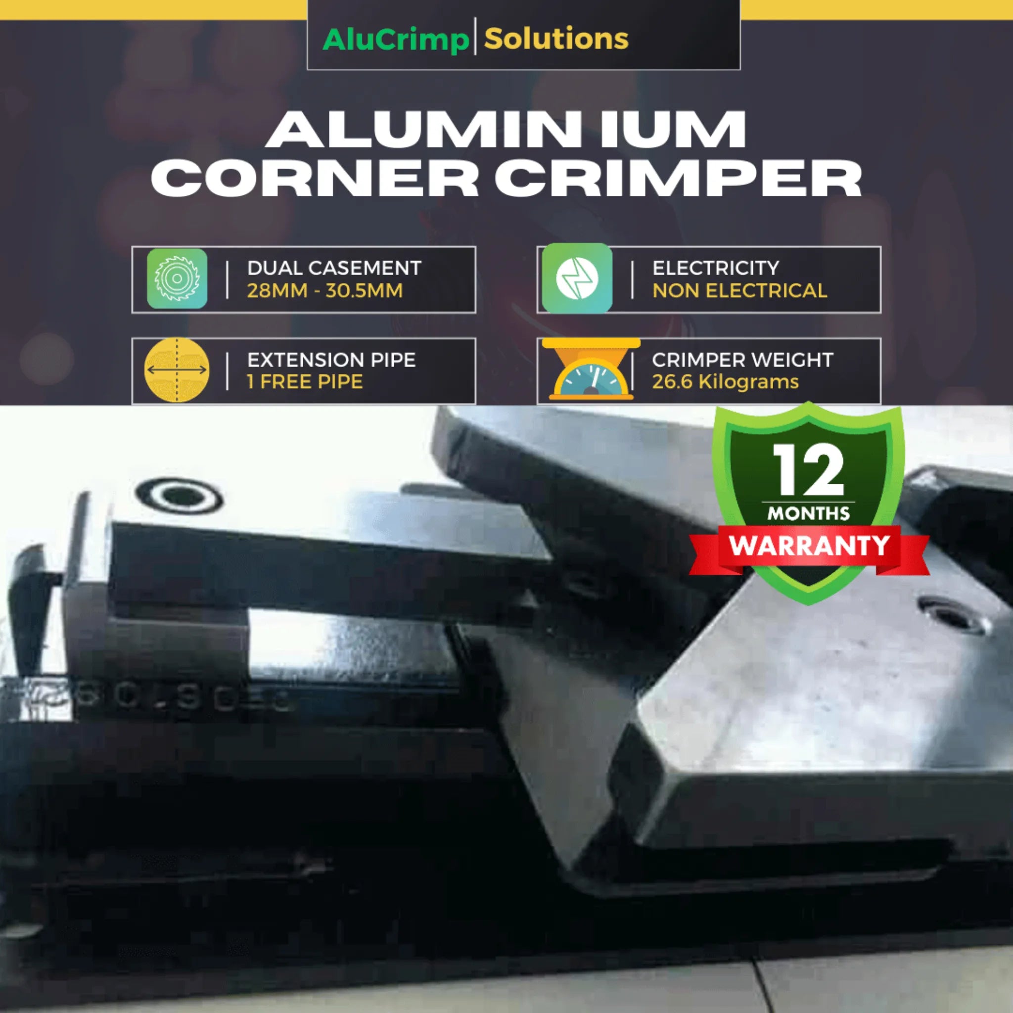 Corner crimping machine for Aluminum Window fabrication 
