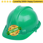 Green hard hat with 'Best Choice' badge on a white background. 2 X Hard Hat for Industrial & Fabrication Safety