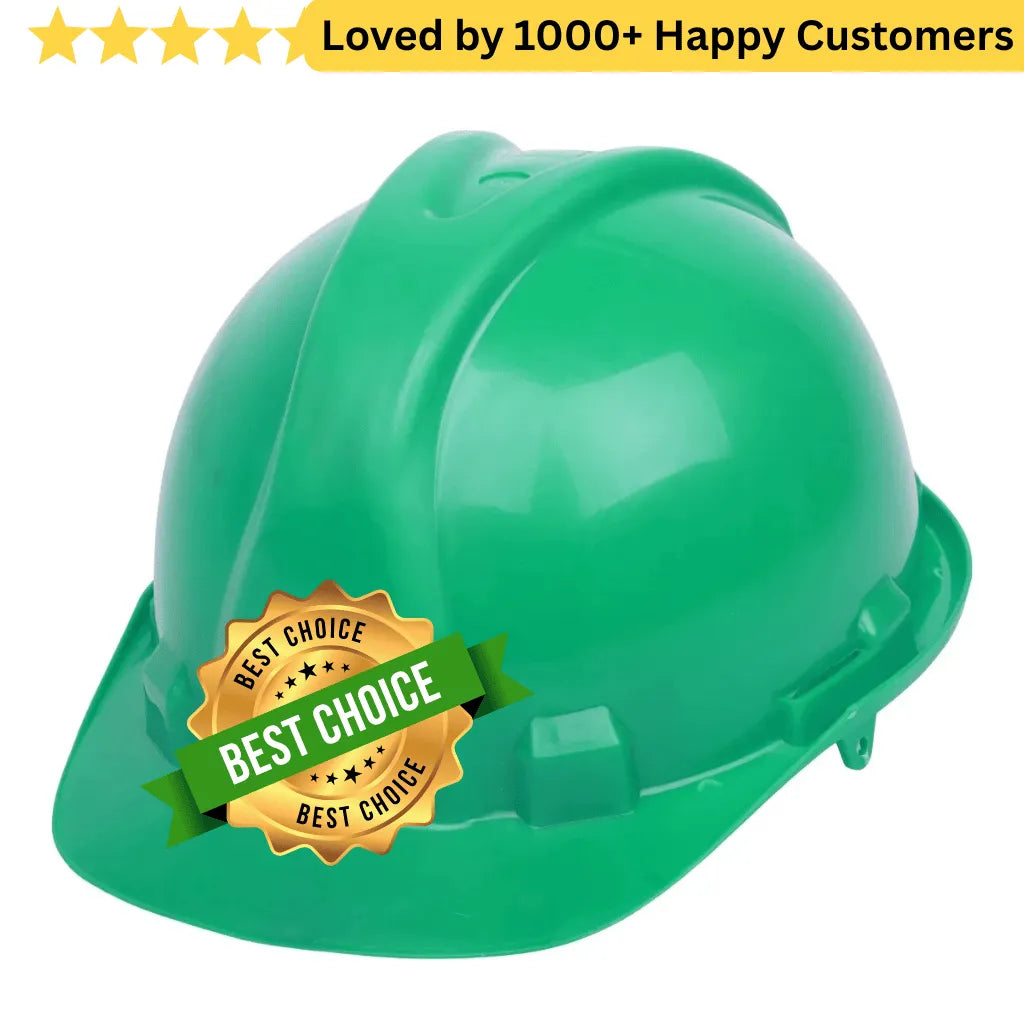 Green hard hat with 'Best Choice' badge on a white background. 2 X Hard Hat for Industrial & Fabrication Safety