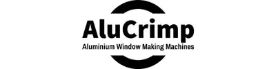 AluCrimp logo for aluminium window making machines on a white background