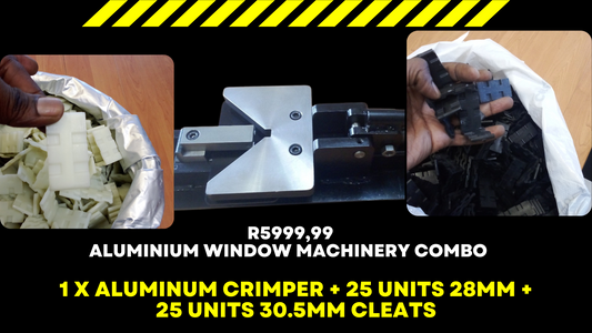 Corner Crimping Machine for Aluminium Profiles plus Free 50 Cleats 28mm and 30.5mm