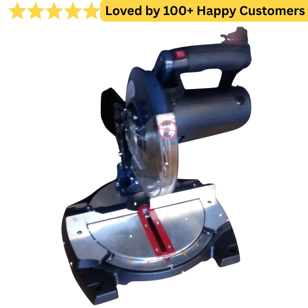 aluminium cutting machine south africa saw with a white background and text 'Loved by 100+ Happy Customers'.